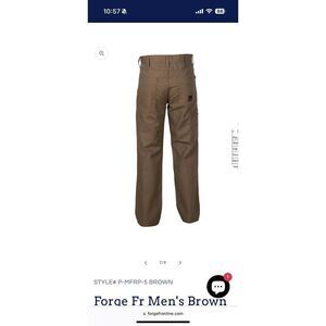 New Forge Fr Men's Brown Canvas Pant 40x34 Originally $92